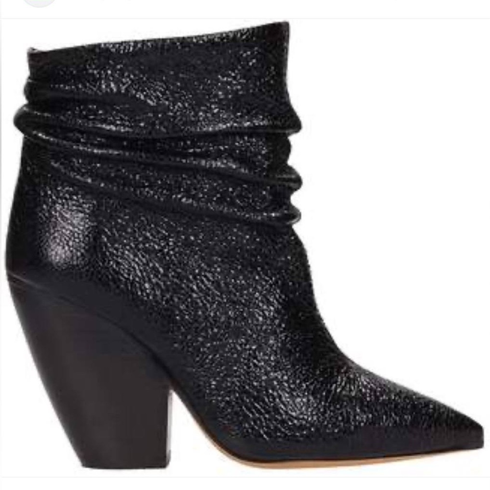 IRO black leather heeled booties size 41